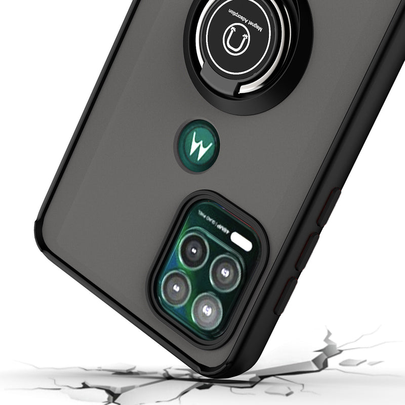 TJS "Define" Ring Kickstand Phone Case for Motorola G Stylus 5G 2021