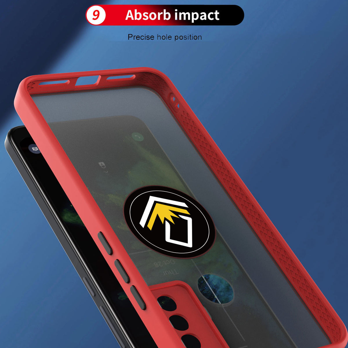 TJS "Define" Ring Kickstand Phone Case for TCL 20XE