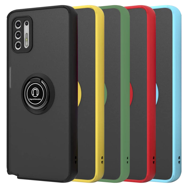 TJS "Define" Ring Kickstand Phone Case for Motorola G Stylus 2021