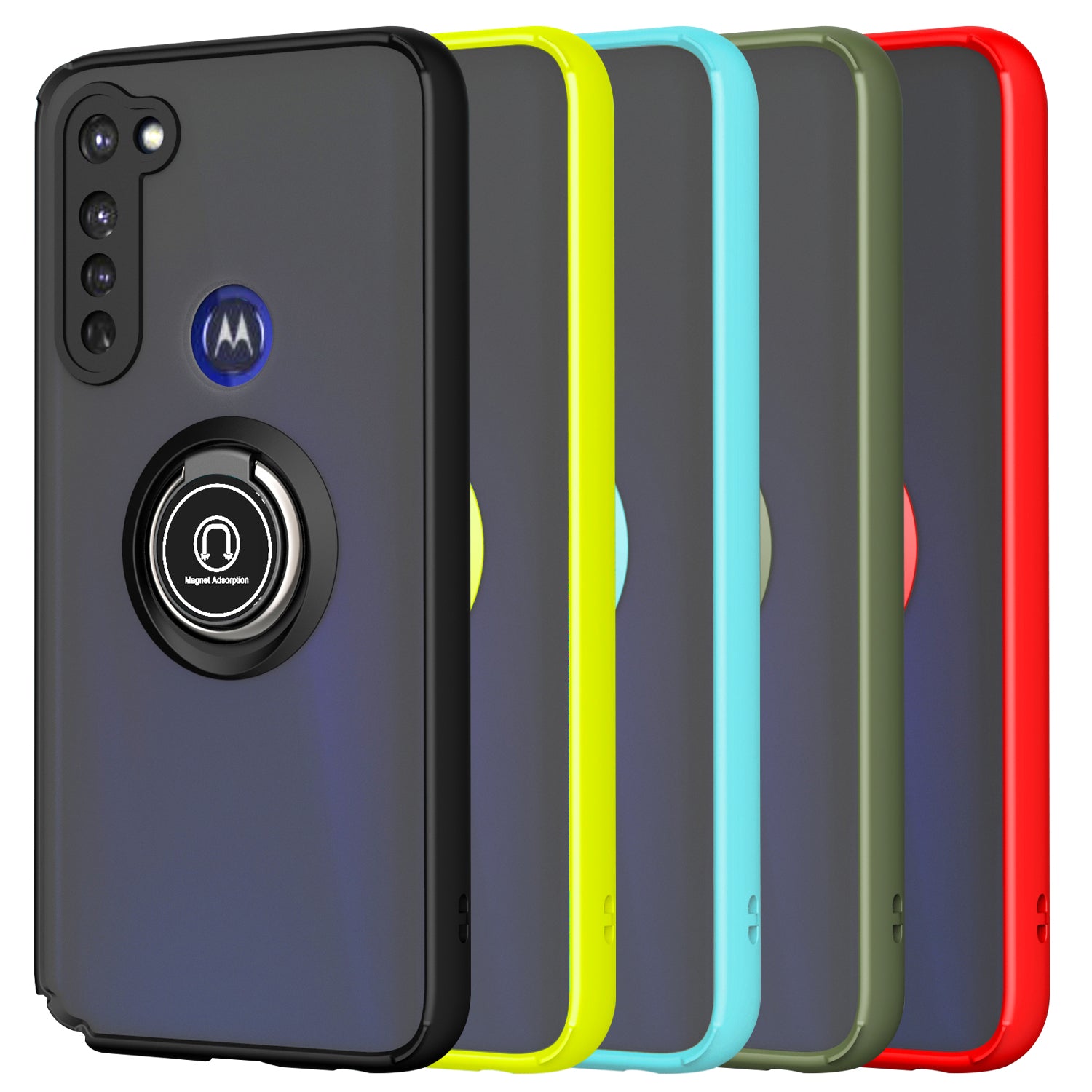 TJS "Define" Ring Kickstand Phone Case for Motorola G Stylus