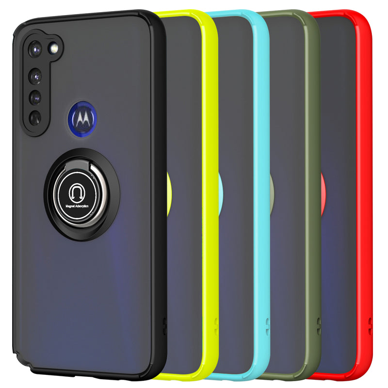 TJS "Define" Ring Kickstand Phone Case for Motorola G Stylus