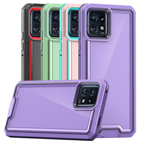 TJS "Reveal" Hybrid Phone Case for Motorola Edge Plus 2023
