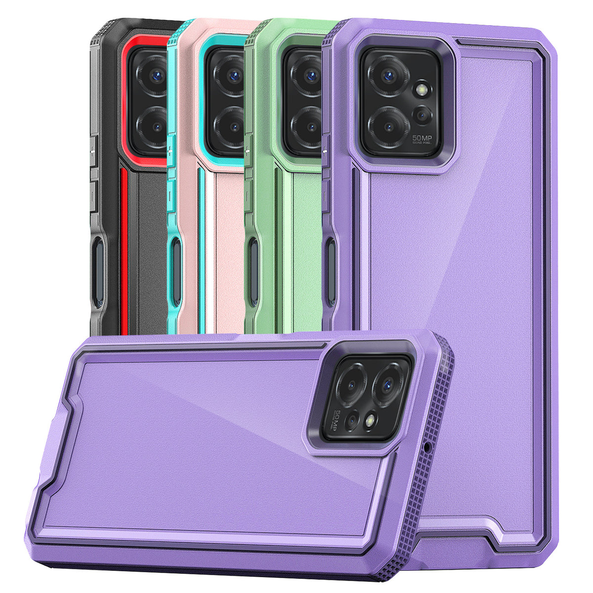 TJS "Reveal" Hybrid Phone Case for Motorola Moto G Power 2023