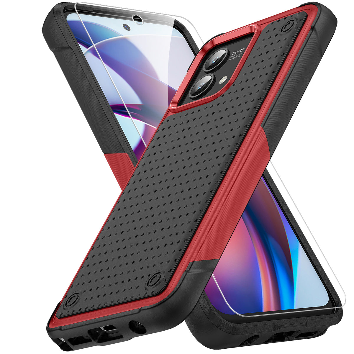 TJS "Prevail" Hybrid Phone Case for Motorola G Stylus 5G 2023