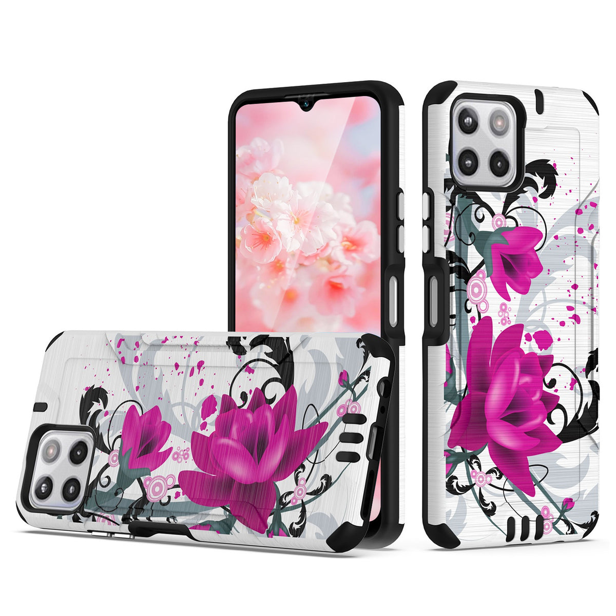 TJS "Herculus" Hybrid Phone Case for Boost Mobile Celero 5G Plus 2023