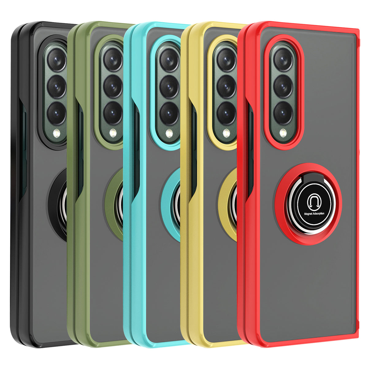 TJS "Define" Ring Kickstand Phone Case for Samsung Z Fold4