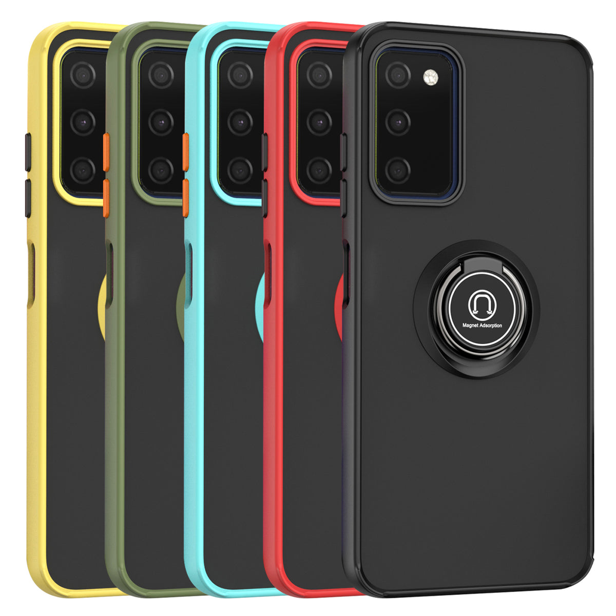 TJS "Define" Ring Kickstand Phone Case for Samsung Galaxy A03s