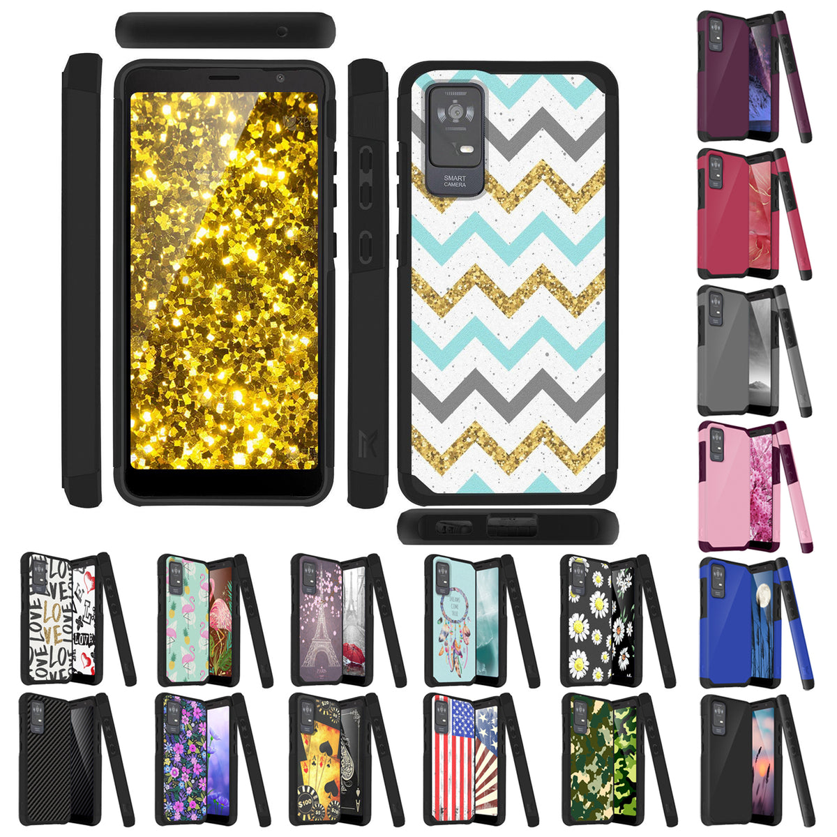 TJS "ArmorLux" Hybrid Phone Case for TCL ION X