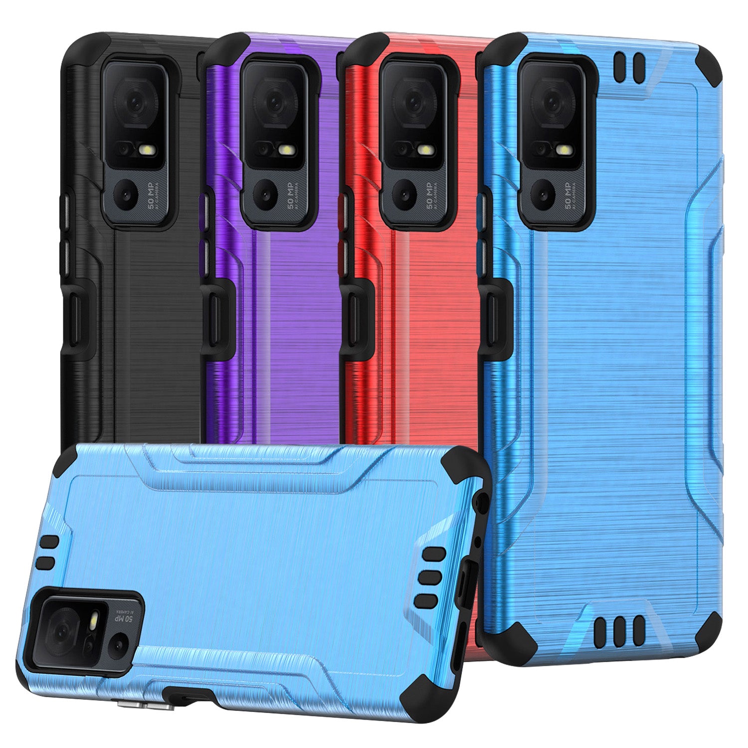 TJS "Herculus" Hybrid Phone Case for TCL 40 XL / TCL 40 T (T608DL)