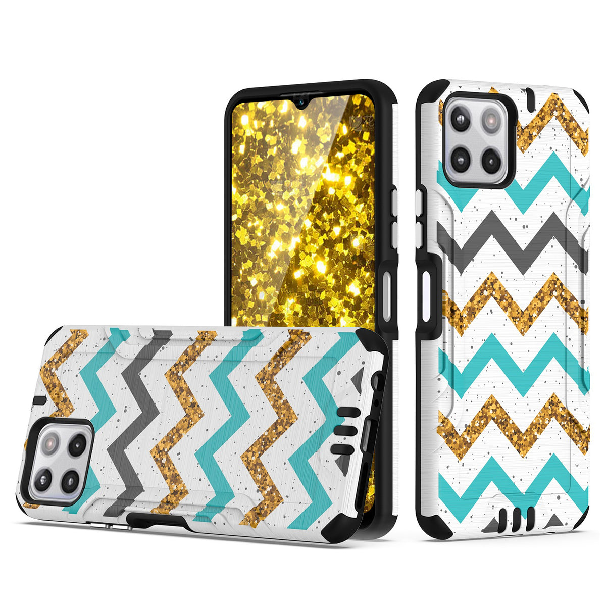 TJS "Herculus" Hybrid Phone Case for Boost Mobile Celero 5G Plus 2023