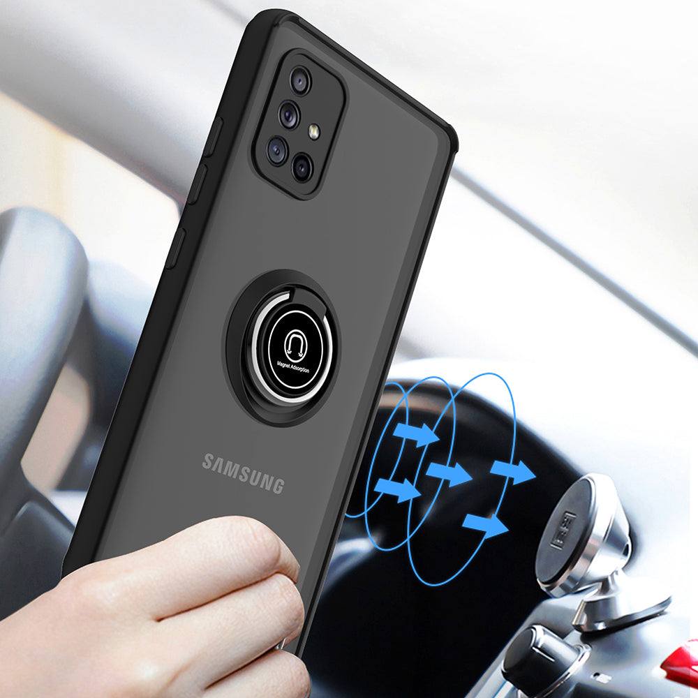 TJS "Define" Ring Kickstand Phone Case for Samsung A51 5G