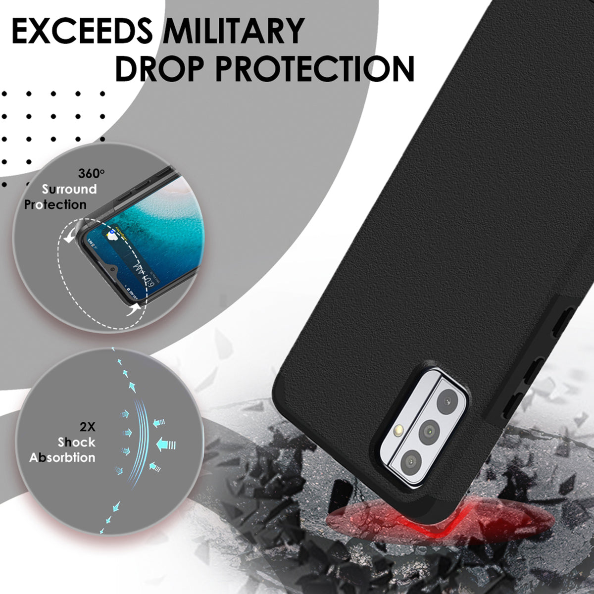 TJS "ArmorLux" Hybrid Phone Case for Nokia G310 5G