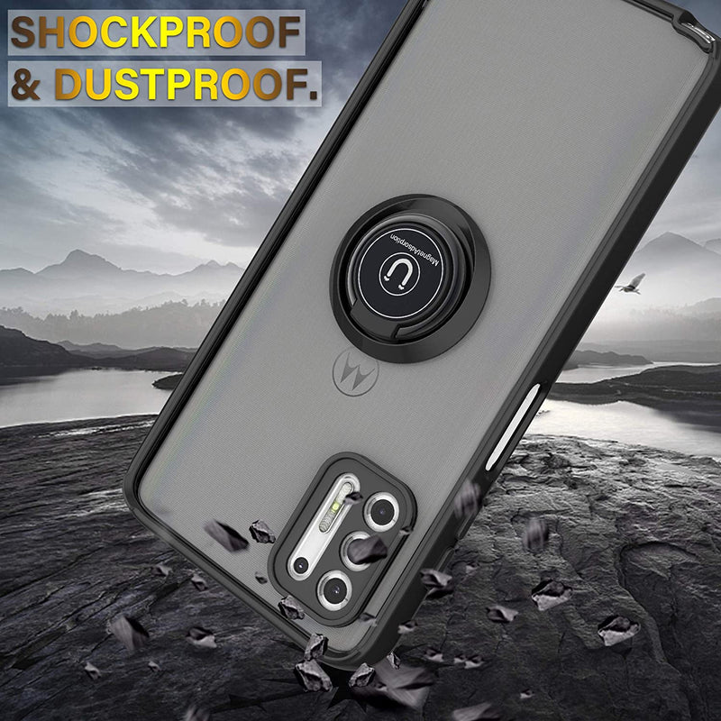 TJS "Define" Ring Kickstand Phone Case for Motorola G Stylus 2021