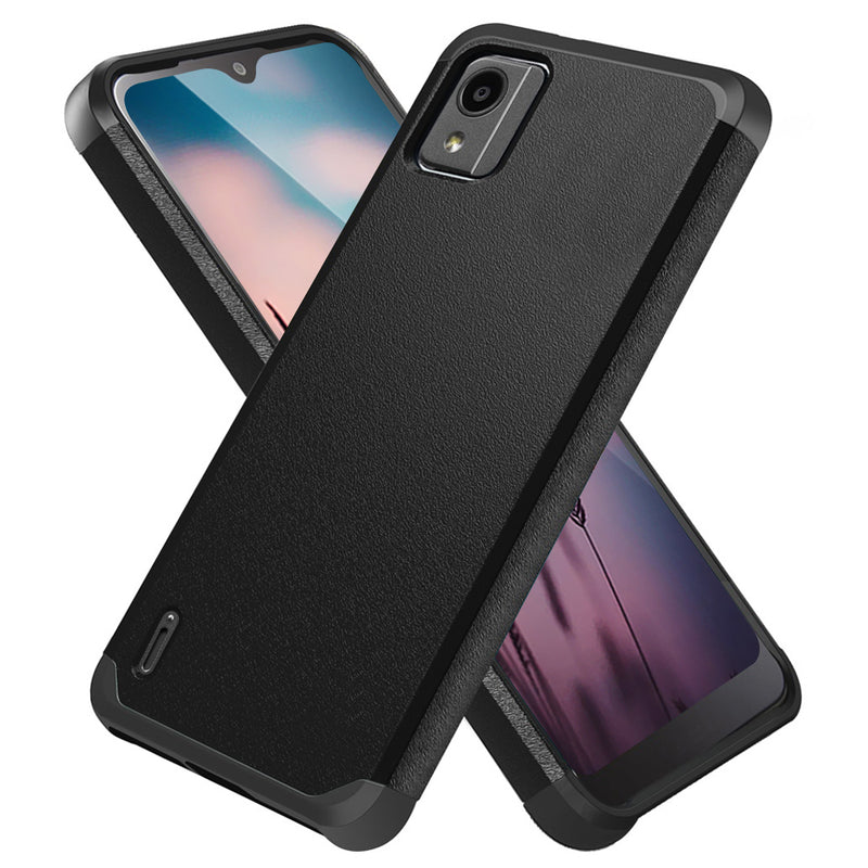 TJS "ArmorLux" Hybrid Phone Case for Nokia C110