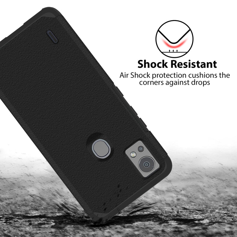 TJS "ArmorLux" Hybrid Phone Case for Cricket Icon 5