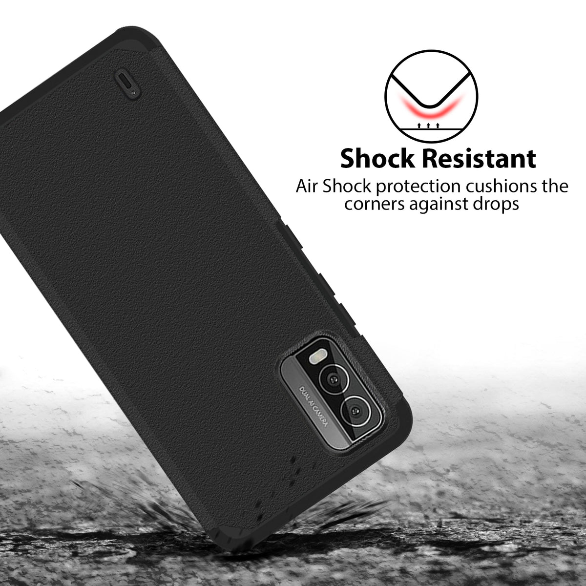 TJS "ArmorLux" Hybrid Phone Case for Nokia C210