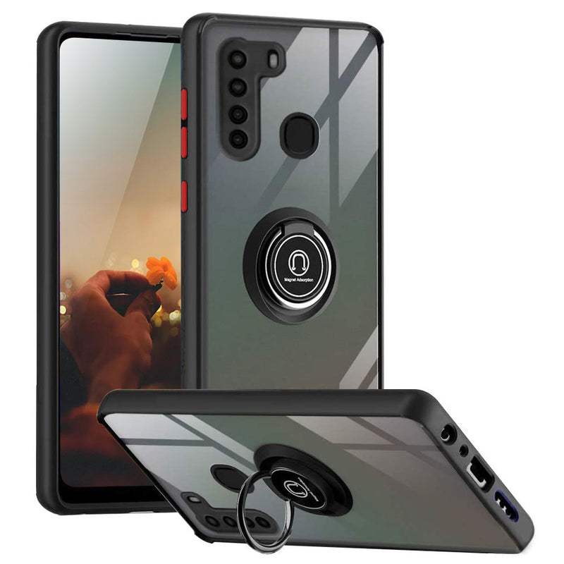 TJS "Define" Ring Kickstand Phone Case for Samsung A21