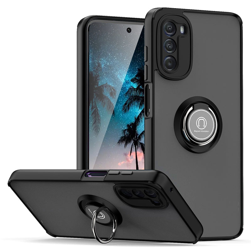 TJS "Define" Ring Kickstand Phone Case for Motorola G 5G 2022
