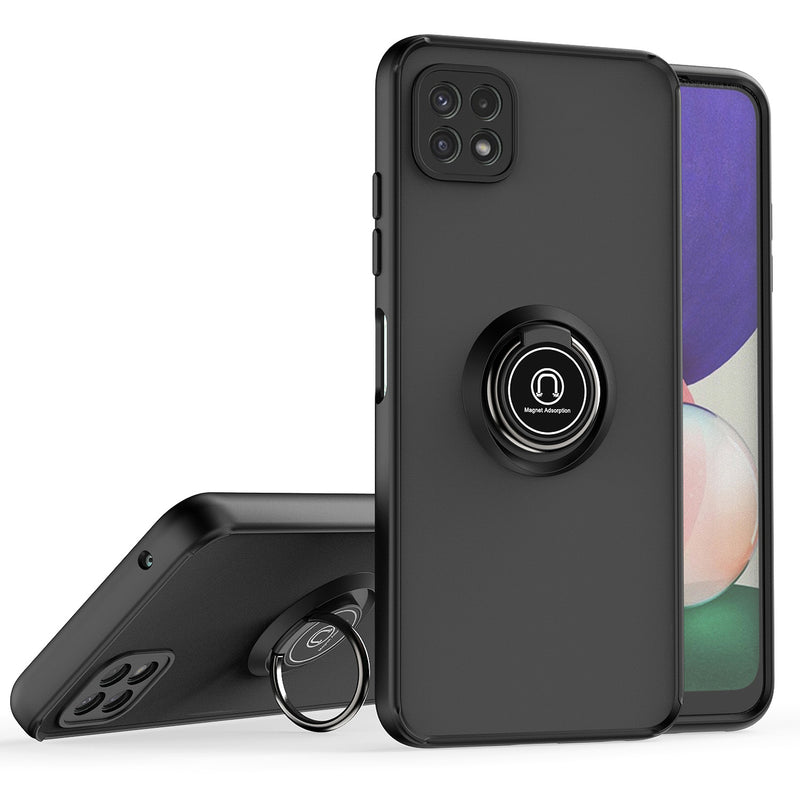 TJS "Define" Ring Kickstand Phone Case for Samsung Galaxy A22 5G