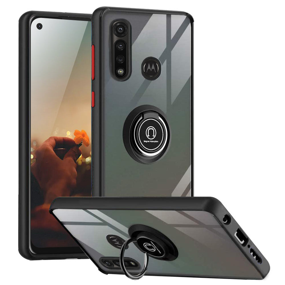 TJS "Define" Ring Kickstand Phone Case for Motorola G Power 2020