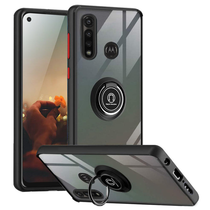 TJS "Define" Ring Kickstand Phone Case for Motorola G Power 2020