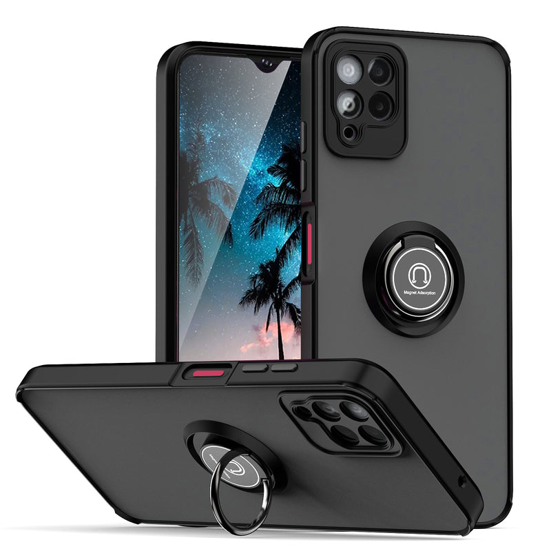 TJS "Define" Ring Kickstand Phone Case for T-mobile Revvl 6 Pro 5G