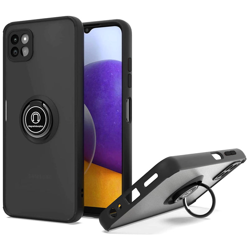 TJS "Define" Ring Kickstand Phone Case for Samsung Galaxy A22 5G
