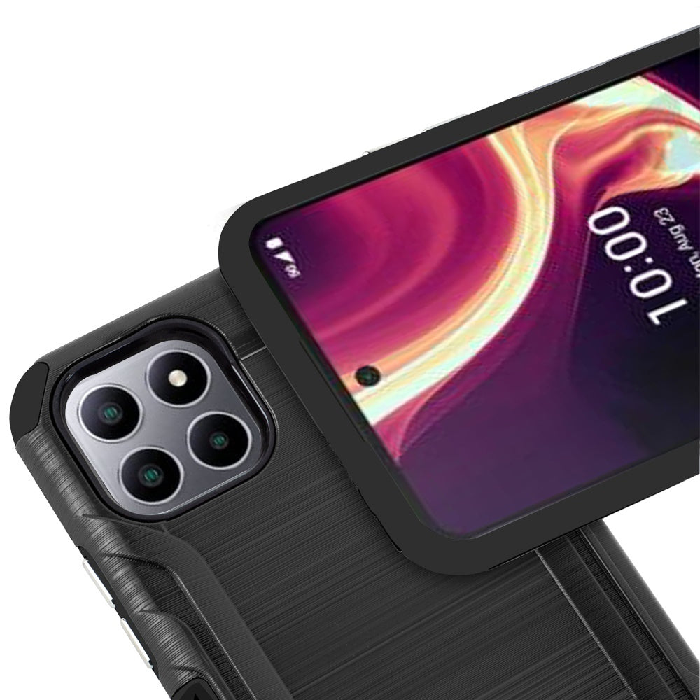 TJS "Herculus" Hybrid Phone Case for Boost Mobile Celero 5G Plus 2023