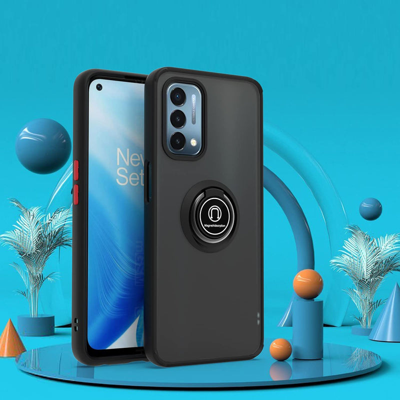 TJS "Define" Ring Kickstand Phone Case for OnePlus Nord N200