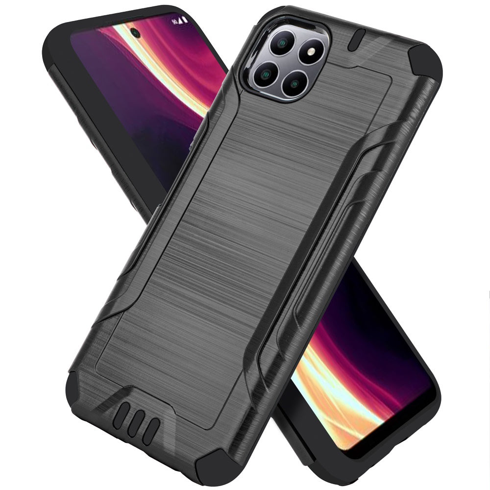 TJS "Herculus" Hybrid Phone Case for Boost Mobile Celero 5G Plus 2023