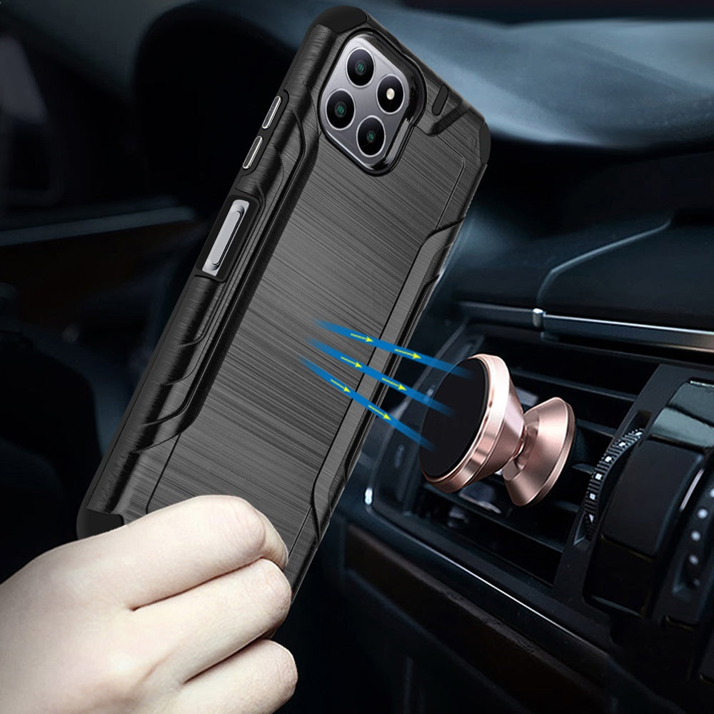 TJS "Herculus" Hybrid Phone Case for Boost Mobile Celero 5G Plus 2023