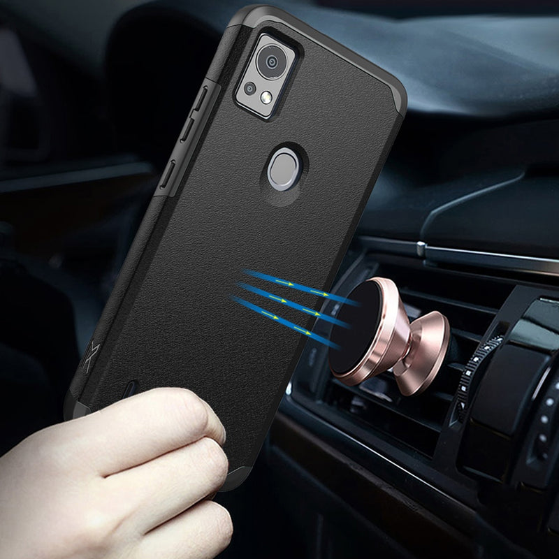 TJS "ArmorLux" Hybrid Phone Case for Cricket Icon 5
