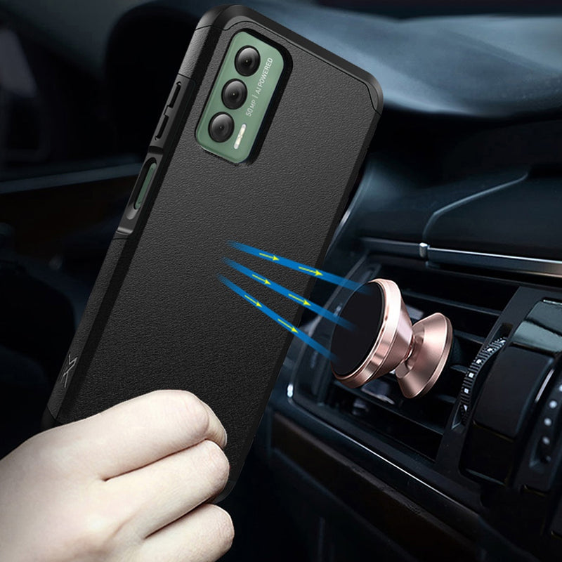 TJS "ArmorLux" Hybrid Phone Case for Cricket Outlast