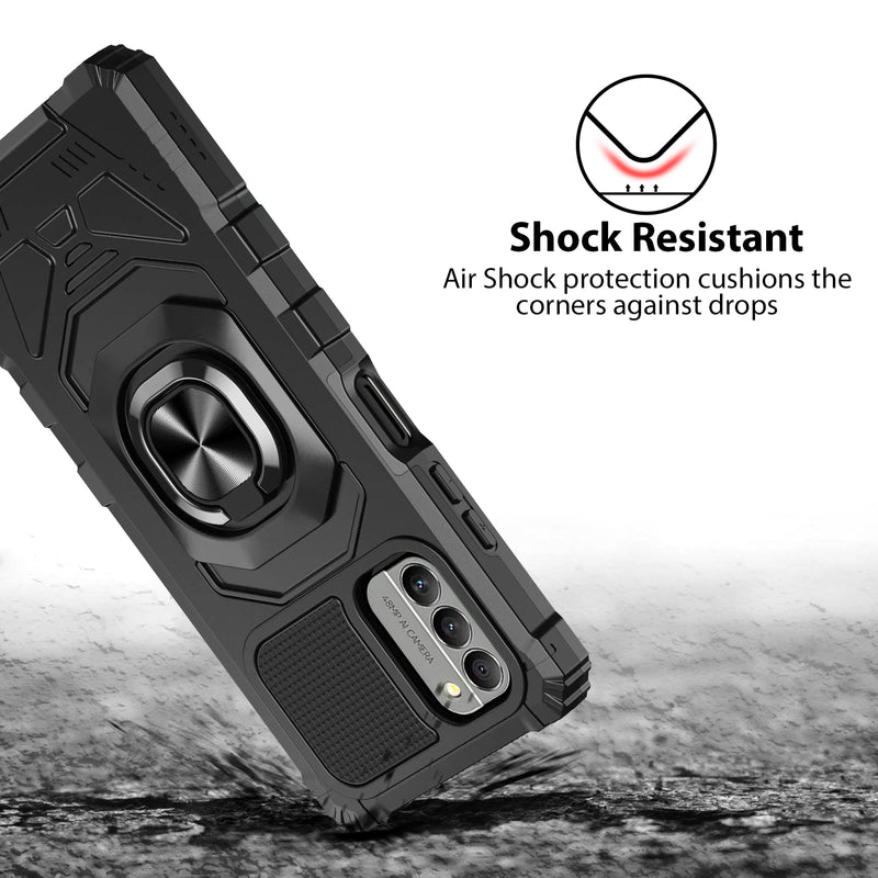 TJS "ArmorMax" Ring Kickstand Phone Case for Nokia G100 / Nokia C300