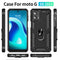 TJS "DuoGuard" Ring Kickstand Phone Case for Motorola G 5G 2023