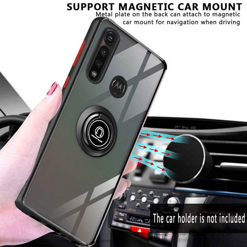 TJS "Define" Ring Kickstand Phone Case for Motorola G Power 2020