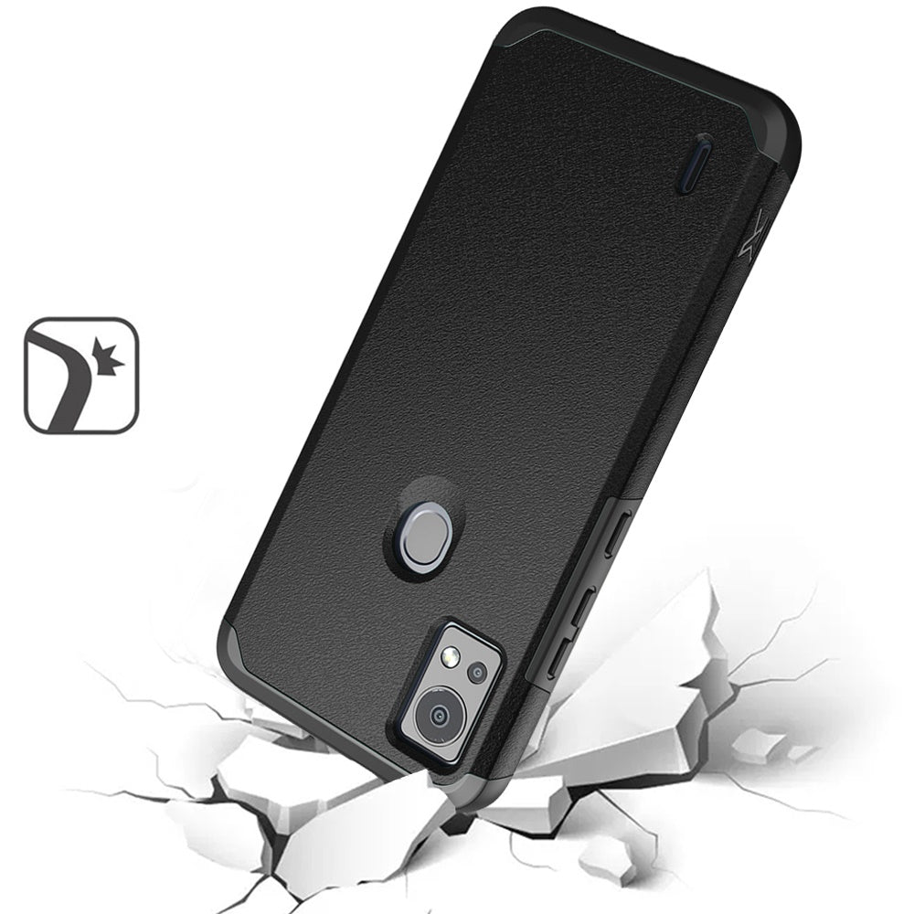 TJS "ArmorLux" Hybrid Phone Case for Cricket Icon 5