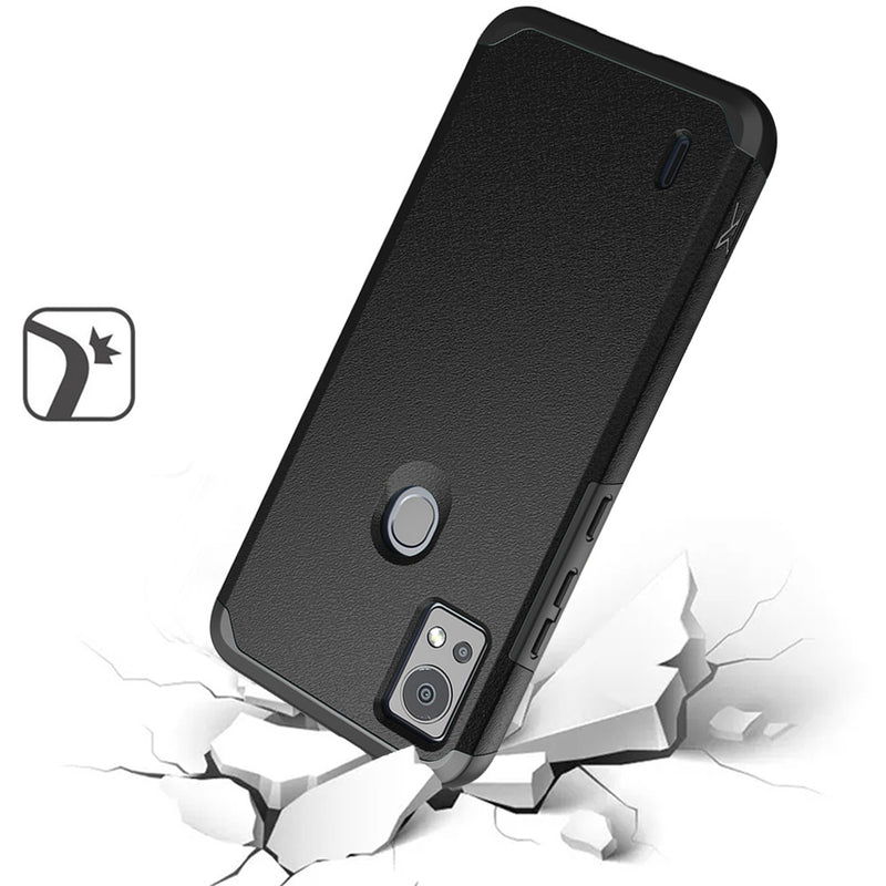 TJS "ArmorLux" Hybrid Phone Case for Cricket Icon 5