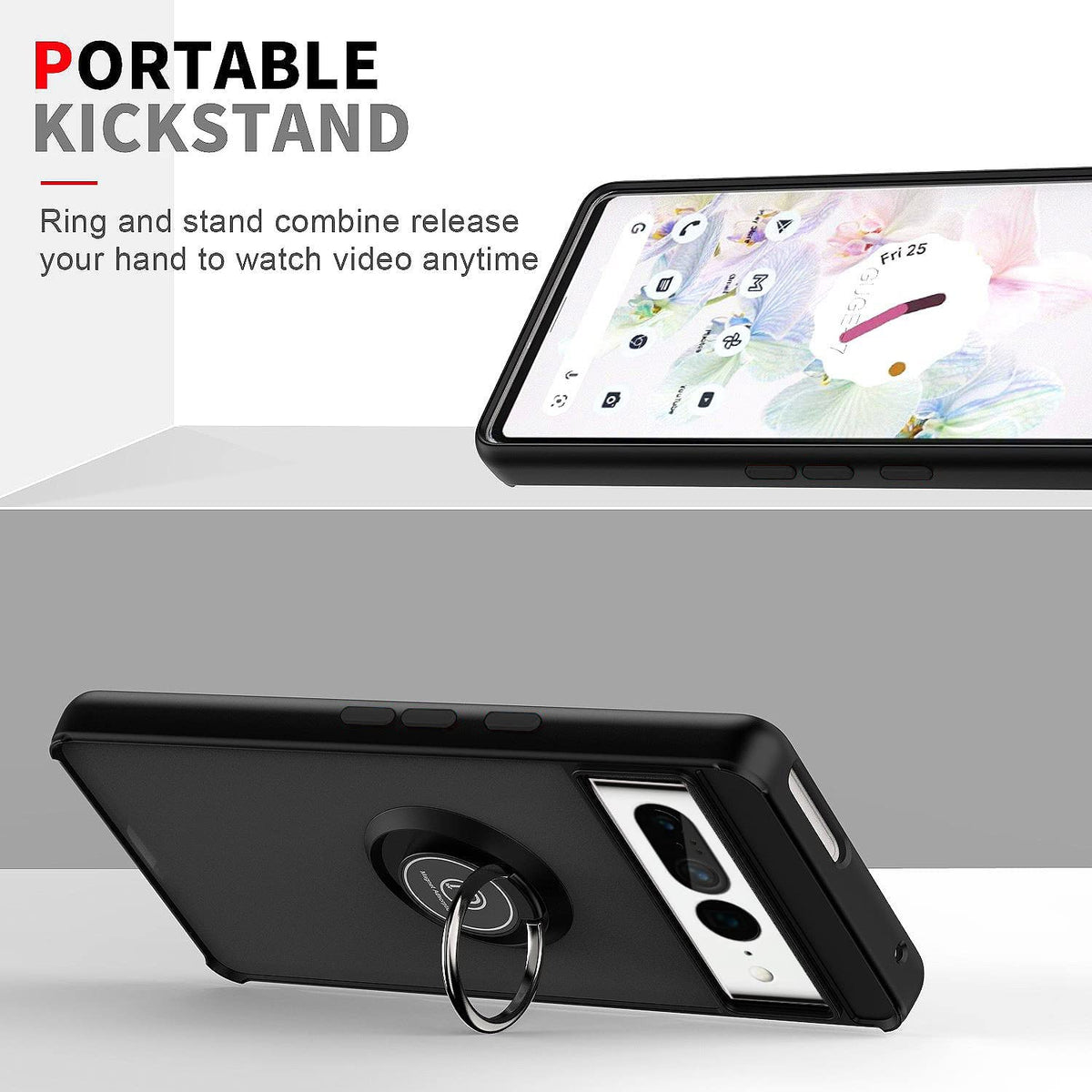 TJS "Define" Ring Kickstand Phone Case for Pixel7Pro