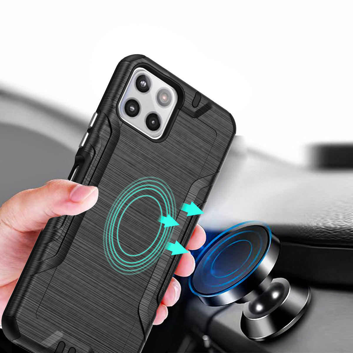 TJS "Herculus" Hybrid Phone Case for Boost Mobile Celero 5G Plus 2023