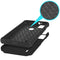 TJS "ArmorLux" Hybrid Phone Case for Cricket Icon 5