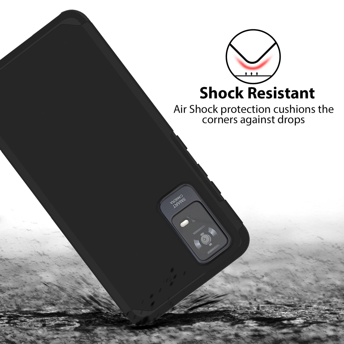 TJS "ArmorLux" Hybrid Phone Case for TCL ION X