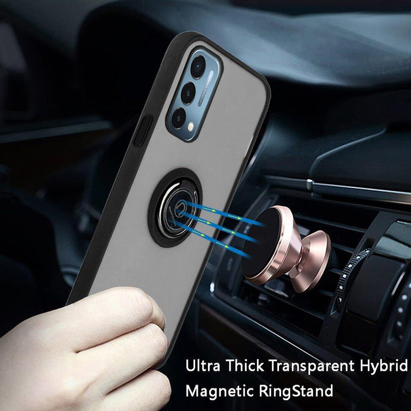 TJS "Define" Ring Kickstand Phone Case for OnePlus Nord N200