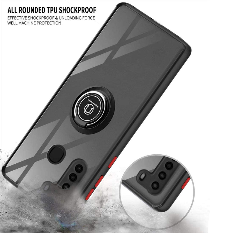TJS "Define" Ring Kickstand Phone Case for Samsung A21