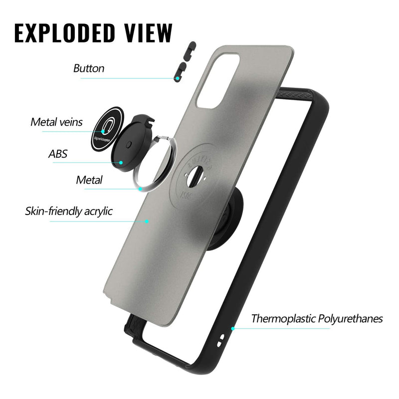 TJS "Define" Ring Kickstand Phone Case for Motorola G Stylus 2021