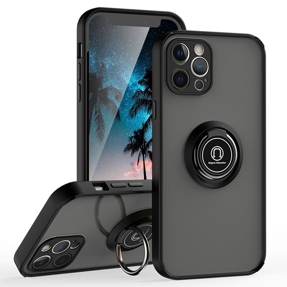TJS "Define" Ring Kickstand Phone Case for iPhone 12 Pro Max