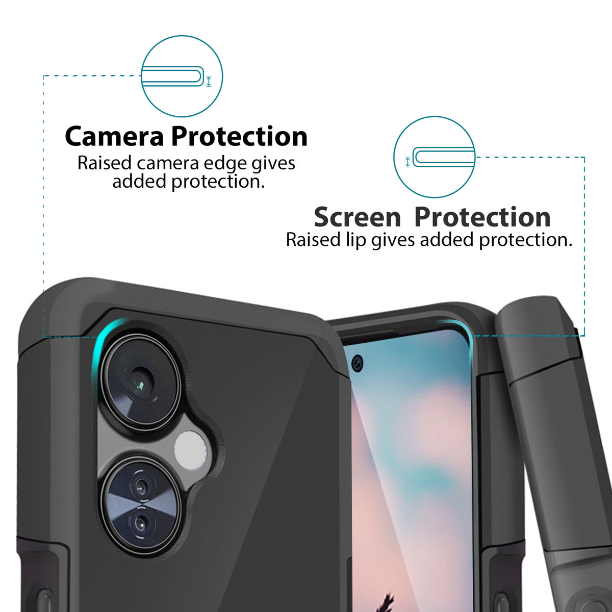 TJS "ArmorLux" Hybrid Phone Case for OnePlus Nord N30 5G