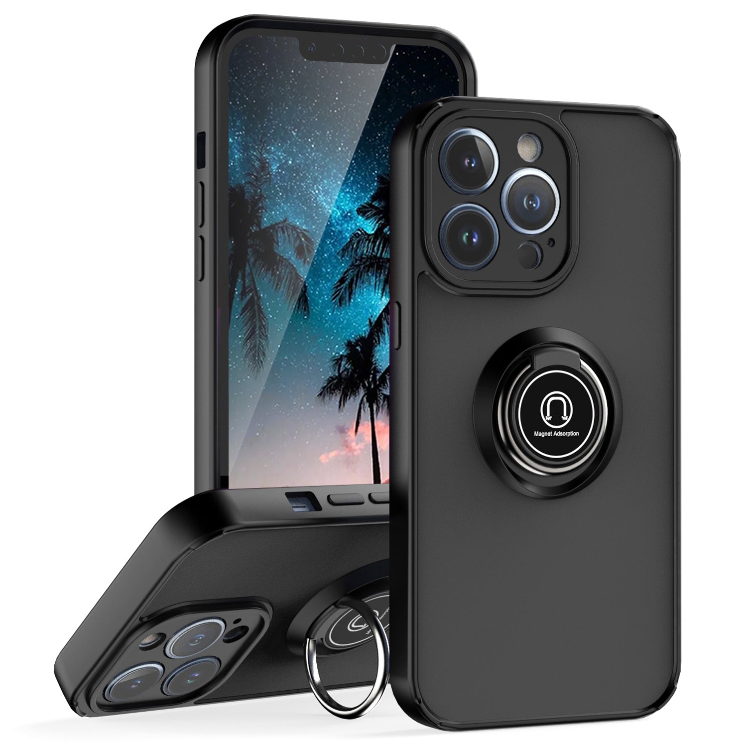 TJS "Define" Ring Kickstand Phone Case for iPhone 13 Pro Max