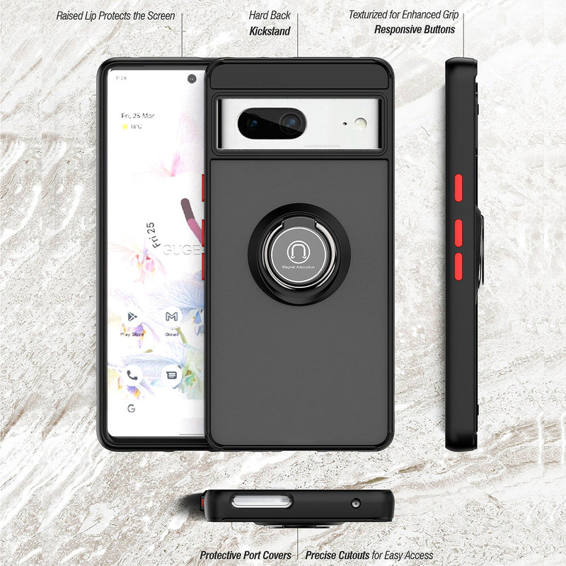 TJS "Define" Ring Kickstand Phone Case for Pixel7