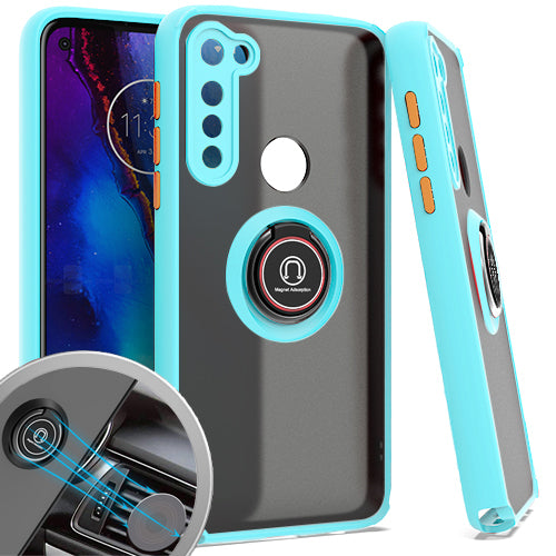 TJS "Define" Ring Kickstand Phone Case for Motorola G Stylus